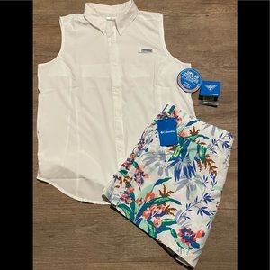 Columbia woman’s tamiami shirt and shorts combo